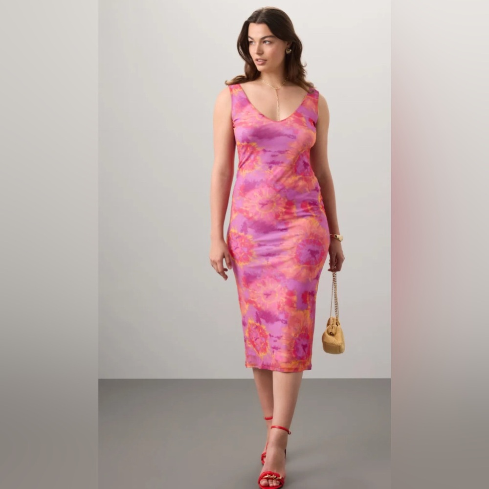 Ronny Kobo Pink and Purple Tie-Dye Dress- Flaw - Picture 2 of 6